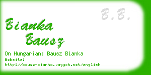 bianka bausz business card